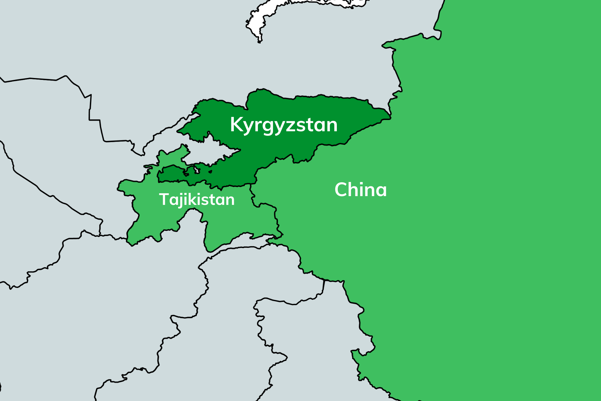 Kyrgyz Language Map 